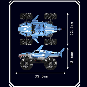 Mould King 18032 786 Uds coche Serie RC Monster Megalodon camión coche modelo de bloques de construcción juguetes educativos técnicos regalo de Festival - Product Image 6