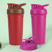 Bouteille d'eau en acier inoxydable 304 de 710 ml avec logo personnalisé, gobelet isotherme anti-fuite, shaker de protéines pour le sport et la salle de sport, gobelet à boisson