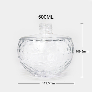 Usine 500ml pomme forme bouteille d'alcool personnalisé clair vide Brandy whisky rhum Gin boisson vin verre bouteilles d'alcool - Product Image 2