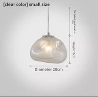 Nouveau lustre en verre nuage créatif de style scandinave, alimentation CA, hauteur réglable pour restaurant, bar, comptoir, villa, escalier