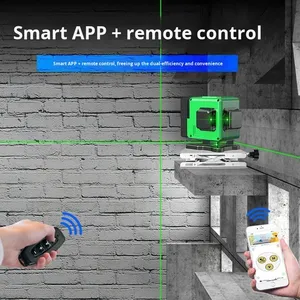 Mini niveau laser ultra-petit haute puissance, lumière verte, 16 lignes, pose de carrelage, nivellement automatique - Product Image 1