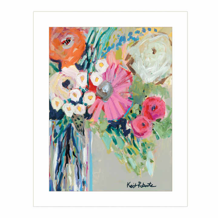 Mrs Hazels Garden Art Print Wall 3 White Hms Framed in Golden Vintage Style