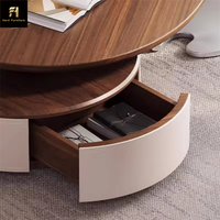 Table basse moderne en bois de designer haut de gamme, table à thé et à café de luxe pour grands appartements et villas, mobilier contemporain pour la maison