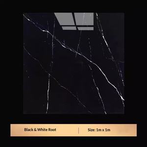 Carreaux de sol en porcelaine effet marbre blanc poli 1000x1000mm, antidérapants, en céramique émaillée, pour murs et sols, en promotion - Product Image 3