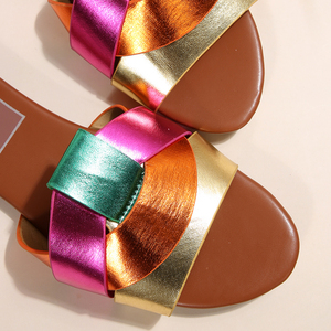 ZA Ciabatte Estive da <span class=keywords><strong>Donna</strong></span> con Design Incrociato e Punta Aperta, <span class=keywords><strong>Scarpe</strong></span> Basse con Plateau in Gomma Evergreen, Taglie Grandi per <span class=keywords><strong>Donna</strong></span> - Product Image 4