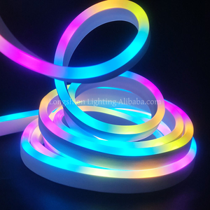 شريط إضاءة نيون <span class=keywords><strong>LED</strong></span> ذكي بتحكم عبر التطبيق، إضاءة <span class=keywords><strong>RGB</strong></span> 360 درجة، 10 أمتار/لفة، لتزيين المنزل والحفلات وإضفاء أجواء مميزة - Product Image 5