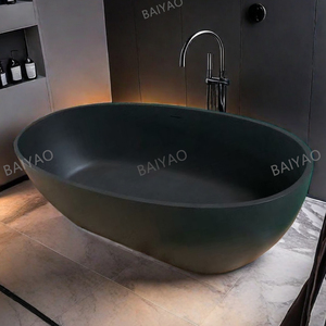 Vente directe <span class=keywords><strong>d</strong></span>'usine, baignoire en pierre artificielle pas chère, baignoire autoportante avec hydromassage, baignoires avec système <span class=keywords><strong>d</strong></span>'évacuation de l'<span class=keywords><strong>eau</strong></span> pour 1 personne - Product Image 2