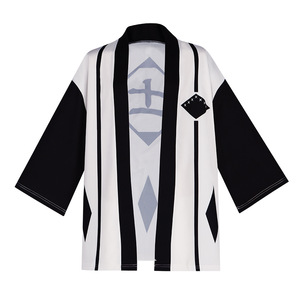 Costume Cosplay <span class=keywords><strong>BLEACH</strong></span> Gotei 13, Kimono Haori della 11a Divisione per Fan di <span class=keywords><strong>Anime</strong></span>, Outfit per Halloween e Convention - Product Image 2