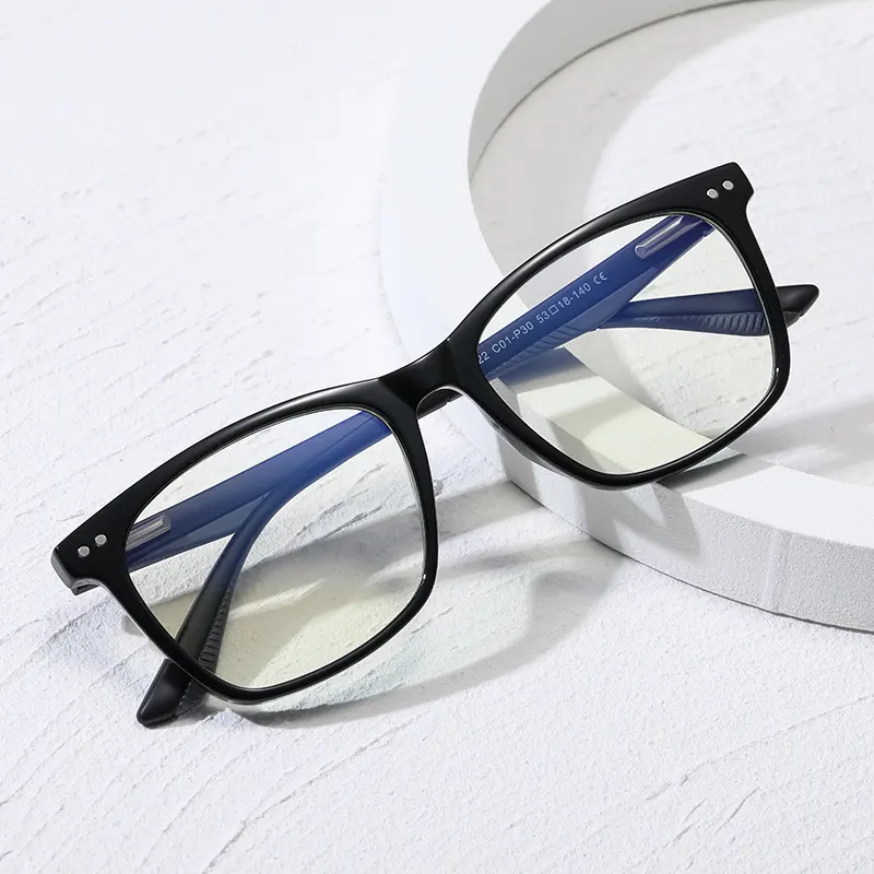 Gafas con filtro de luz azul para ordenador, lentes de bloqueo con marco de vidrio para ordenador, venta al por mayor