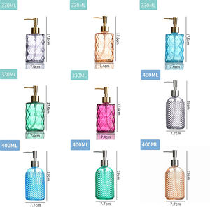 Distributeur de savon mousse en verre moderne de haute valeur de 400 ml avec pompe en plastique de type pression, rechargeable, pour savon liquide pour les mains, pour la salle de bain - Product Image 6