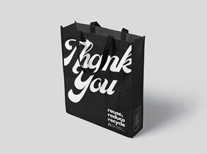 Sac d'épicerie réutilisable écologique personnalisé fourre-tout non tissé avec logo imprimé polypropylène PP produit promotionnel - Product Image 5