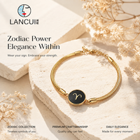 Bracelet en acier inoxydable avec pendentif serpent, style bohème, bijoux du zodiaque pour femmes