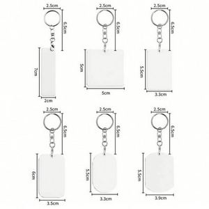 Promotional Company Activity Gifts <b>Custom</b> LOGO Printed Sublimation Keyring Sublimation Metal <b>Keychain</b> - Product Image 1