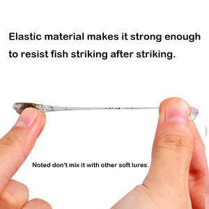 Esca Artificiale Galleggiante 5cm 0.8g con Coda a T per la Pesca di Ajing, Rockfish, Bass - Mini Verme in Plastica Morbida - Product Image 3
