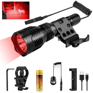 UniqueFire Đèn Pin LED Săn Bắn Cắm Trại Mạnh Mẽ Chống Nước Có Thể Sạc Lại Màu Xanh Lá Trắng Đỏ Chất Lượng Cao - Product Image 6