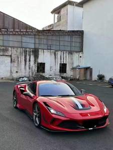 Kit carrosserie en fibre de carbone sèche pour Ferrari <span class=keywords><strong>F8</strong></span>, style <span class=keywords><strong>Novitec</strong></span> : Lame avant, jupes latérales, diffuseur arrière, spoiler, embouts d'aération - Product Image 4