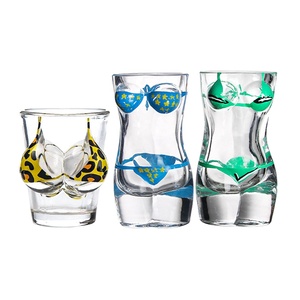 Peint à la main 2oz Lady Body Sublimation <span class=keywords><strong>mini</strong></span> gobelet tequila lunettes tasse Sexy gros seins femme corps forme bikini verre à shot - Product Image 1
