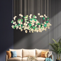 Luminaires décoratifs en verre coloré à LED personnalisés, surface métallique, montage mural, lustre moderne, salon, restaurant, hôtel