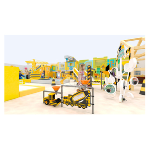 Aire <span class=keywords><strong>de</strong></span> jeux intérieure commerciale pour chantier <span class=keywords><strong>de</strong></span> construction avec piscine à <span class=keywords><strong>sable</strong></span>, zone <span class=keywords><strong>de</strong></span> jeu avec excavatrice, grue et arbre à engrenages, mur <span class=keywords><strong>de</strong></span> <span class=keywords><strong>sable</strong></span> pour centre commercial - Product Image 1