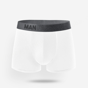 Fabricantes de Bóxer de algodón para hombre corto blanco Premium elástico Jacquard Logo Band algodón personalizado Logo Calzoncillos bóxer para hombres - Product Image 1