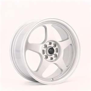 <span class=keywords><strong>Llantas</strong></span> de Aleación de Aluminio de 16 Pulgadas, Diseño Moderno y Popular 2026, 4X100 4X114.3, Blancas, de Cinco Radios, para Autos - Product Image 3