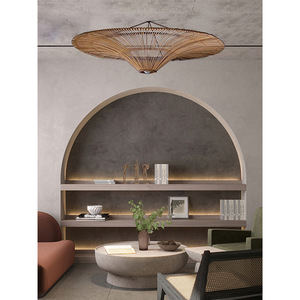 Rattan Ceiling <b>Light</b> Led Living Room Bedroom <b>Dining</b> Room Guesthouse Hotel Southeast Asian Style Wabi Sabi Retro - Product Image 4