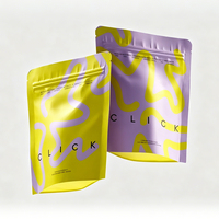 Pochette autoportante personnalisée à finition mate, refermable avec fermeture éclair, pour l'emballage de cosmétiques et d'articles quotidiens de petite taille