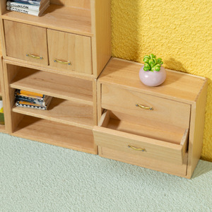 Boutique 1:12 miniatura DIY casa de muñecas modelo con gabinete de combinación blanca Mini muebles artesanías de exhibición hechas de madera - Product Image 3