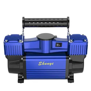 빠른 공기 공급 12V 이중 실린더 자동차 공기 압축기 타이어 자동차 압축기 자동차 타이어 용 휴대용 공기 펌프