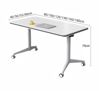Bureaux de direction modernes, mobilier commercial, table de conférence pliable, table de formation pour le personnel, table de travail avec roulettes