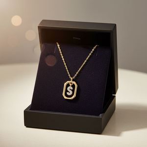 Collar con Iniciales Personalizadas, Colgante de Plata 925, Joyería con Letras Personalizadas, Estilo Vintage, Regalo para Mujer, Fiesta de Compromiso - Product Image 1