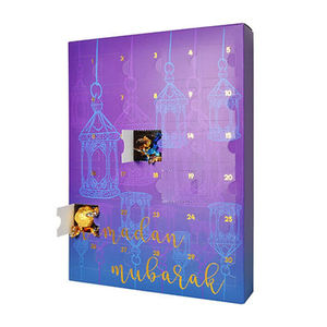 <span class=keywords><strong>Calendrier</strong></span> <span class=keywords><strong>de</strong></span> <span class=keywords><strong>l</strong></span>'<span class=keywords><strong>Avent</strong></span> Chocolat Personnalisé Ramadan, Boîte Cadeau Chocolat 30 Jours avec Plateau en Plastique - Product Image 3