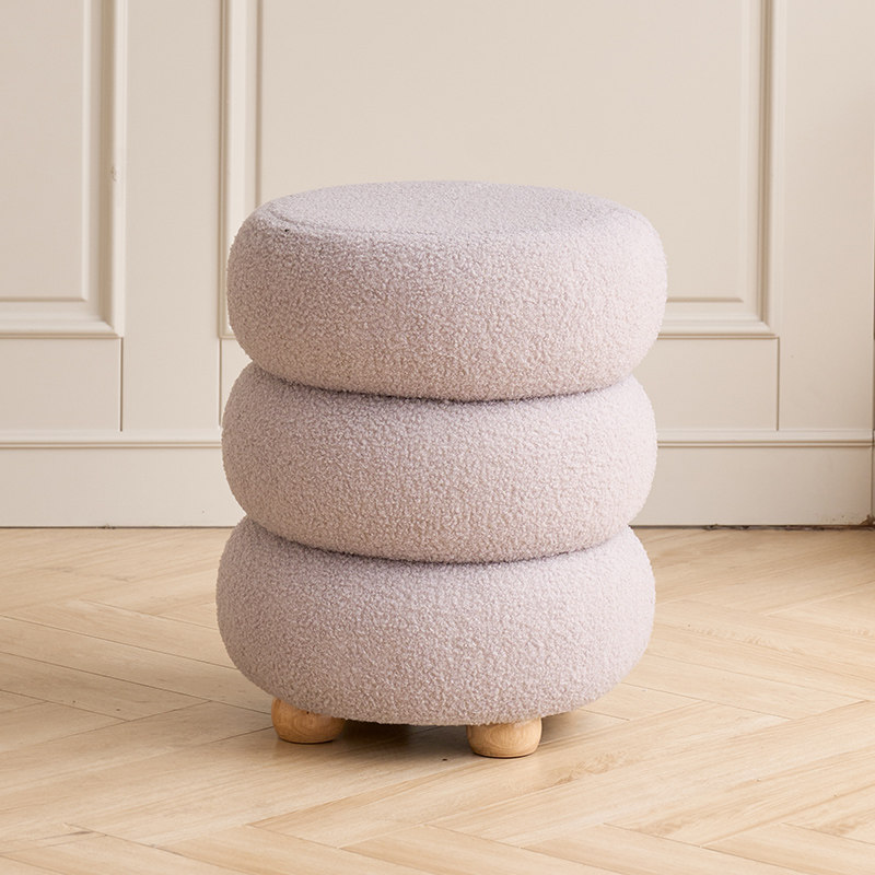 Ciambella grigia a tre strati - piedini in legno