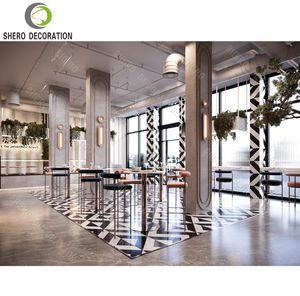 Aménagement intérieur de boulangerie haut de gamme, mobilier de boulangerie sur mesure, comptoir de bar en marbre de luxe pour la décoration de boulangerie. - Product Image 6