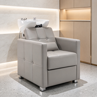 Fauteuil de lavage de cheveux pour salon avec bac en céramique réglable et inclinable, pour lavage en position allongée