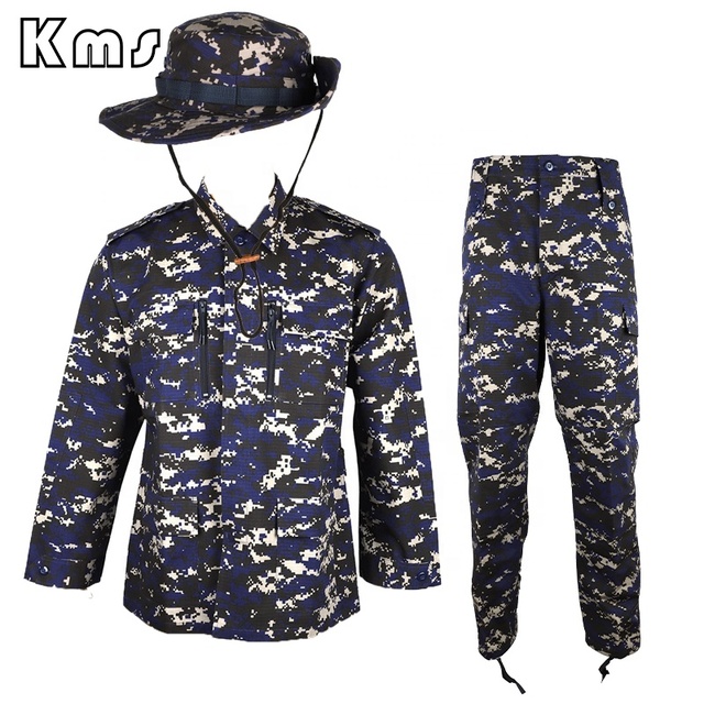 KMS Professional Acceptable Customization Tactical Activity Blue Digital Camouflage Tactical  Uniform
