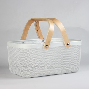 Cestino portaoggetti <span class=keywords><strong>in</strong></span> <span class=keywords><strong>ferro</strong></span> nordico cestino da picnic a mano <span class=keywords><strong>in</strong></span> rete metallica colorata - Product Image 4