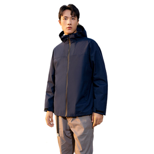 Vestes pour hommes grande taille Veste coupe-vent d'extérieur avec doublure intérieure en polaire amovible - Product Image 5