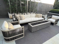 Mobilier d'extérieur ensembles de jardin ensemble de table à manger pour patio en aluminium canapés de jardin ensembles de salle à manger chaise longue meubles en matériaux mixtes