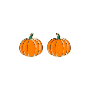 Pendientes de Calabaza Dorada E3526 para Mujer, Joyería de Aleación Moderna y Bonita con Diseño de Fruta Naranja - Product Image 1