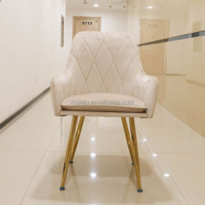 Chaise de salle à manger <span class=keywords><strong>scandinave</strong></span> moderne en <span class=keywords><strong>tissu</strong></span> velours avec dossier haut - Product Image 2