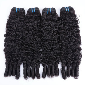 Ciocche di Capelli Umani Birmani Ricci Pronte per la Spedizione, Estensioni di Capelli Vergini Non Trattati, Tessitura Riccia Pixie Elastica - Product Image 2