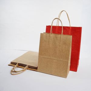 Bolsas de Papel Kraft Reciclado Marrón y Blanco de 120g con Asa Larga para Envasado de Alimentos, Personalizables con Logotipo OEM/ODM - Product Image 6