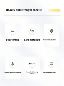 3 Katlı Tekerlekli Mutfak Arabası, Mobil Depolama Rafları ve Yatak Odası Atıştırmalıkları için Plastik Düzenleyici ile - Product Image 6