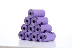 Sacchetti Biodegradabili per Raccogliere le Deiezioni di Cani e Gatti, Materiale EPI Rinforzato, Tipo a Bocca Piatta, Dispenser per Sacchetti con Fragranza di Lavanda - Product Image 6