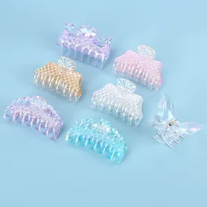 BSCI Colored Crystal Diamond Surface Beautiful Glitter Hair Claw Clips For Women's Hair Claws Headwear