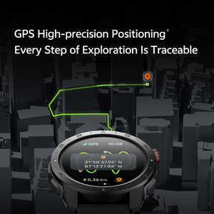 GTX2 Outdoor GPS Smart Watch Flashlight Compass BT Calling 3 ATM Waterproof Magnetic Heart Rate Tracker AMOLED Display 5-10 Days - Product Image 3