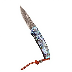 Cai Ke Bei มีดพับเก็บได้, ใบมีดทานโตแบบพกพามีที่จับหอยเป๋าฮื้อทำจากเหล็กและ VG10 - Product Image 1