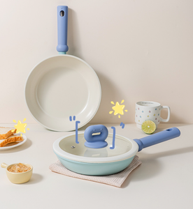 Sartén Antiadherente Azul con Tapa de Vidrio, 24cm/28cm, Apta para Inducción, Libre de PFOA, Mango Ergonómico, 2026 - Product Image 2