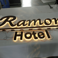 BRANDNEWSIGN Enseignes lumineuses 3D LED personnalisées pour extérieur, lettres en relief pour devantures de commerces